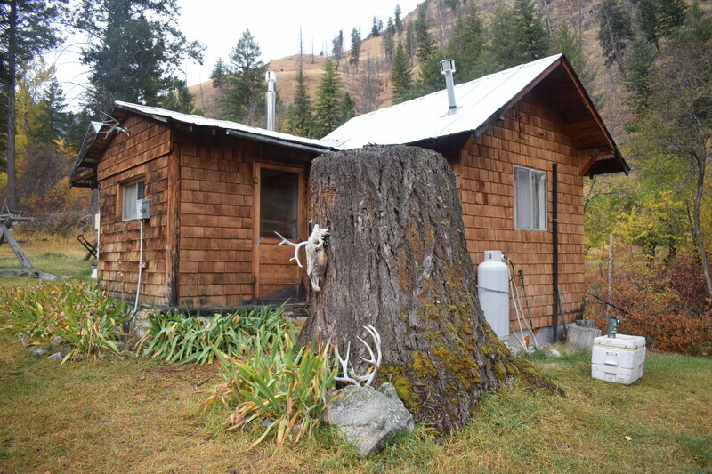 This cabin was inhabited by Arlow Lewis who was hired by the University of Idaho as a caretaker in 1970. The cabin is now used by Idaho Fish and Game employees who operate the rotary screw trap in Big Creek.