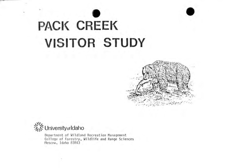 A survey for visitors to the Pack Creek region.