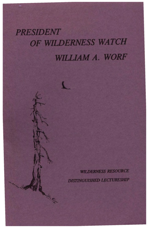 A transcribed speech by Ian Player about his history and experiences in wilderness management.