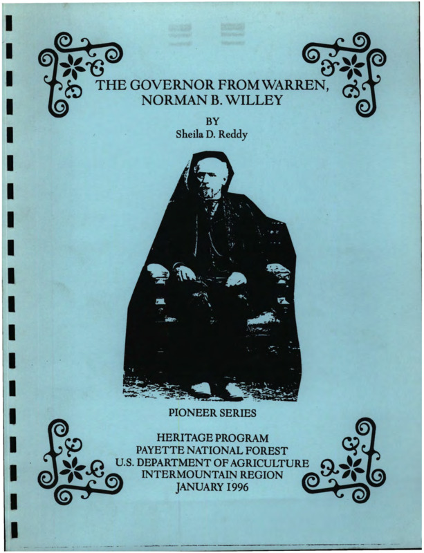 Written by Sheila Reddy, this document contains the biography of Norman B. Willey, a gold miner, journalist, and governor.