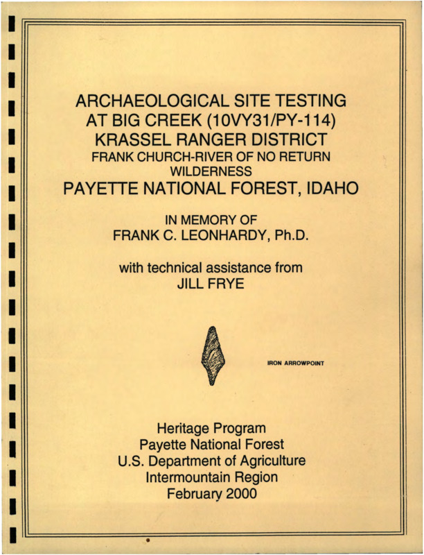 Written by Jill Fyre, this document contains a collection of research from Frank Church - River of No Return Wilderness.