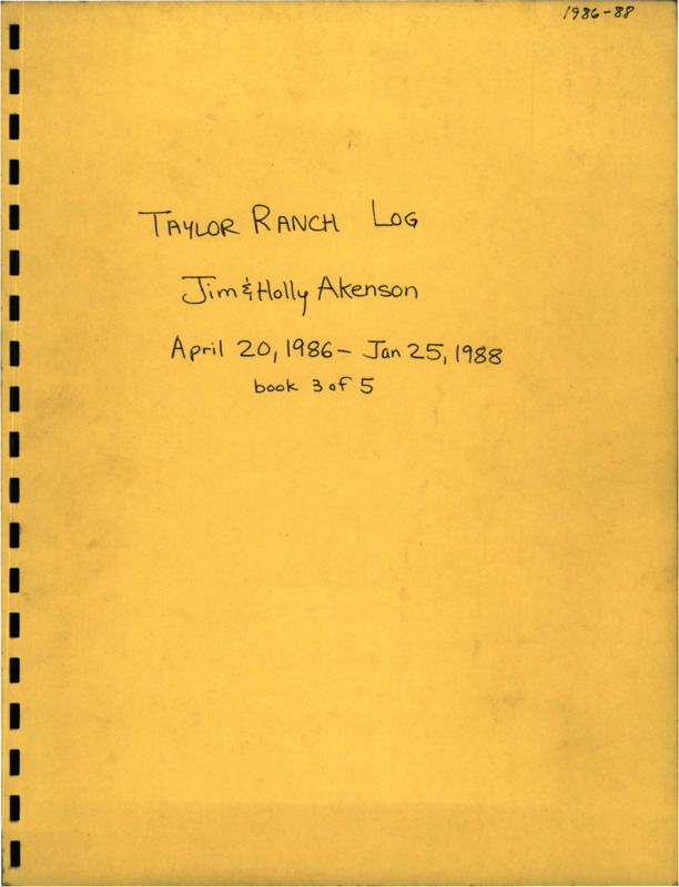 Logbook entries from September 1982 to November 1986