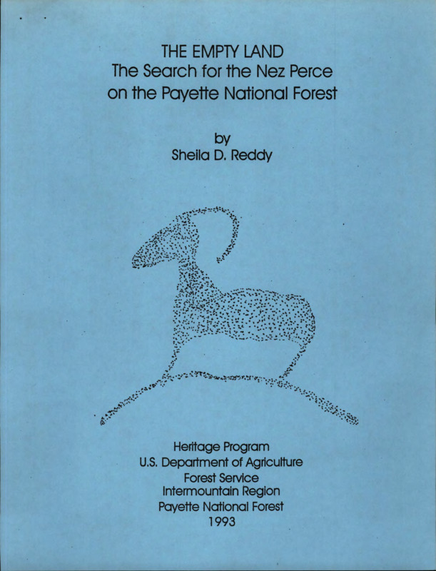 Paper about the history of the Nez Perce tribe, especially related to their residence in and eventual exodus from the Payette National Forest, Idaho.