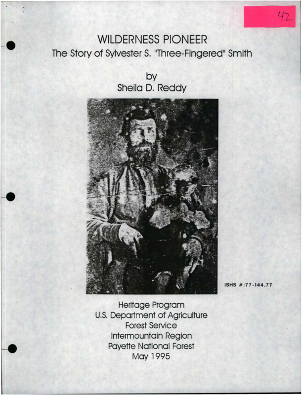 Paper on 19th century pioneer, miner, and rancher, Sylvester "Three-Fingered" Smith.