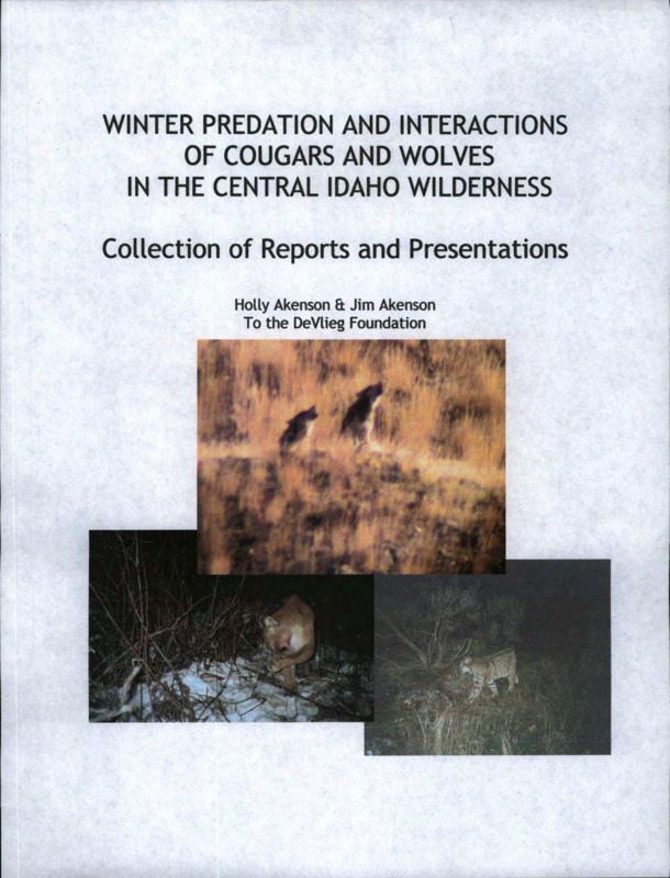 article published in the Proceedings of the Eighth Mountain Lion Workshop on wolf and cougar interactions