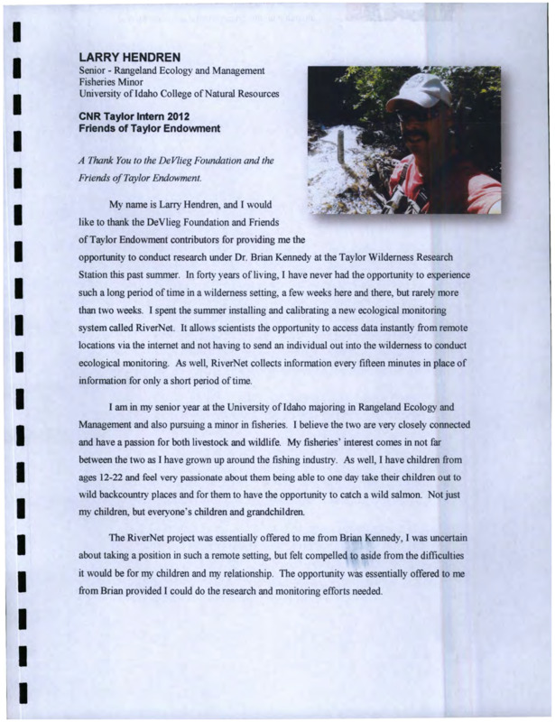 Biological Assessment (BA) determining the effects of repairing the Cabin Creek Airstrip and rehabilitating Cow Creek on Snake River spring chinook salmon, Oncorhynchus tshawytscha, its critical habitat, and Snake River steelhead trout, Oncorhynchus mykiss.