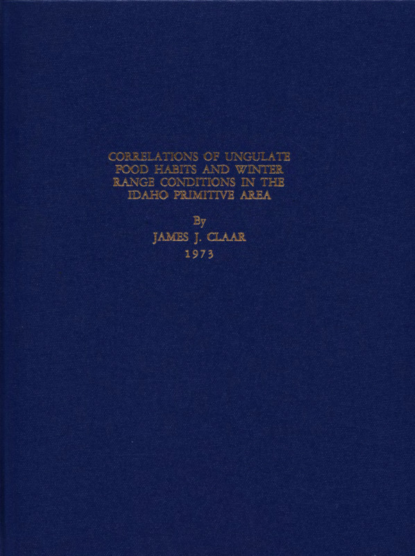 Academic thesis about the diet and ecology of ungulates in the Big Creek region in central Idaho.