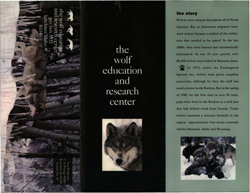 Invitations to participate and letters regarding the wolf education and research center