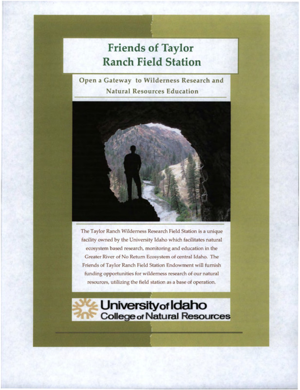 Informational brochure on Taylor Ranch field station