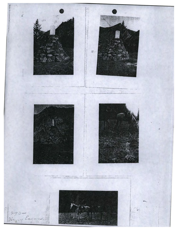 Article, Pictures, and drawing of the Eagan Monument.