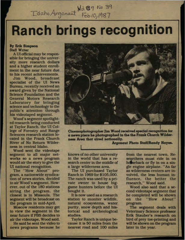 Article about a news segment on Taylor Ranch.