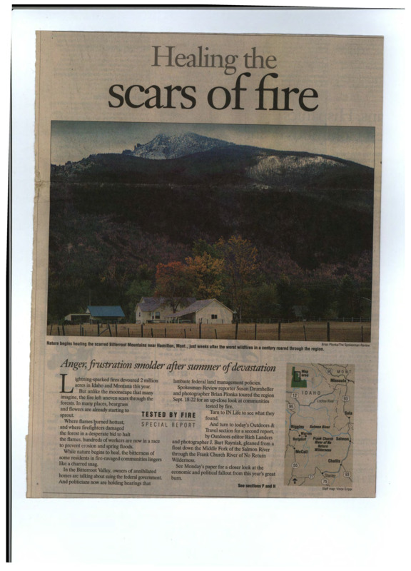 Articles about the Frank Church Wilderness and wildfire.