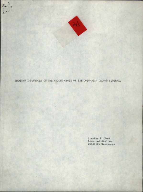 Findings of a research study on how habitat influences the weight cycle of the Columbian ground squirrel.