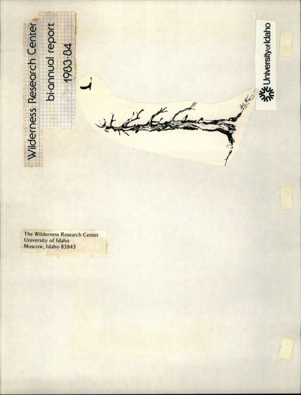 A copy of the Wilderness Research Center's bi-annual report from 1983-84, including a letter from the director, purpose and objectives, an update on Taylor Ranch, educational activities, information on the First National Wilderness Management Workshop, research notes, and special outreach projects.