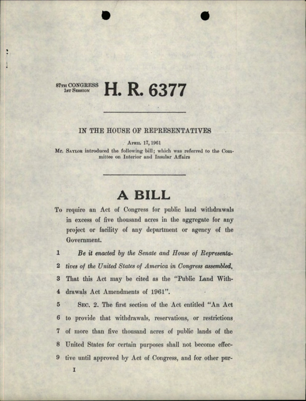 The bill H.R. 6377, introduced by Saylor.