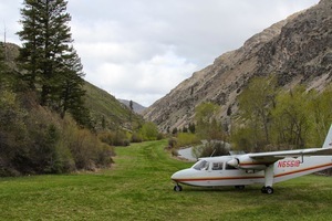 Jess Taylor began constructing the Taylor Ranch airstrip in May of 1948. It took him approximately one year to complete the project due to the amount of brush and trees he had to remove. Jess used a team of 1,800 pound geldings and dynamite to remove the remaining stumps for the new landing strip.