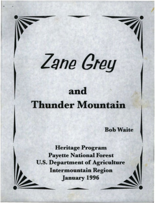 Zayne Grey and Thunder Mountain