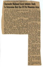 Article discussing the Clearwater National Forest.