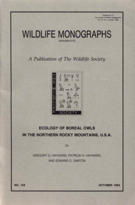 Ecology of Boreal Owls in the Northern Rocky Mountains, USA