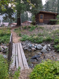 This bridge crosses over Pioneer Creek which is the water source for Taylor.