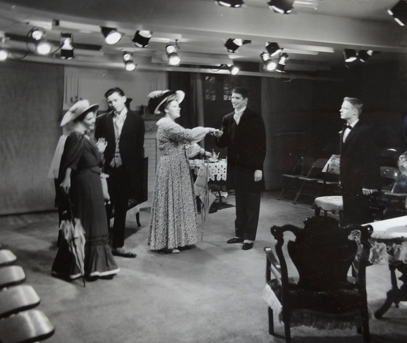 1964 Ensemble for "The Importance of Being Earnest" in the U-Hut's Arena Theater.
