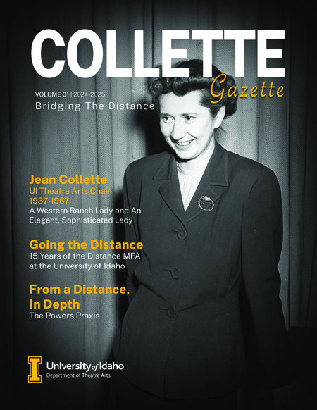 Collette Gazette cover with photo of former department chair Jean Collette