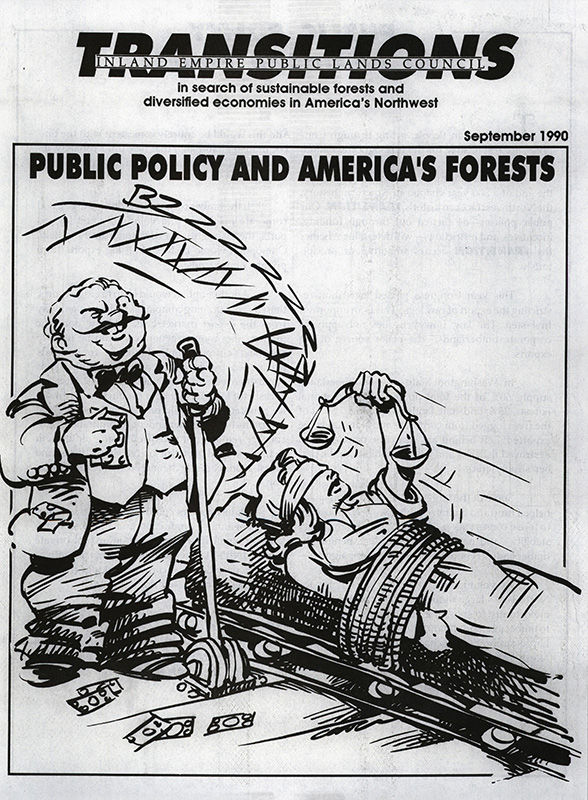 Osborn, John--Public Policy And America's Forest; Sonner, Scott--Bush signs bill to limit log exports, save jobs--Idaho Statesman, 1990-8-21(Boise, ID); Ban on log exports may spread--The Spokesman Review, 1990-8-22(Spokane, WA); Making tough choices to save timber jobs--The Seattle Times, 1990-7-22(Seattle, WA); An important first step for economy in transition--The Seattle Times, 1990-5-6(Seattle, WA); Schaefer, David--Adam backs ban on export of private timber--The Seattle Times, 1990-6-15(Seattle, WA); Save owls and jobs--Missoulian, 1990-7-6(Missoula, MT); RRB, JRB--Exporting log jobs--Post Register, 1990-4-16(Idaho Falls, ID); F., J.--Even less mystery behind secret owl tribunal--Lewiston Tribune, 1990-8-30(Lewiston, ID); Sonner, Scott--Conservationists: Owl report is pure politics--Lewiston Tribune, 1990-8-28(Lewiston, ID); National forests in Eastern Washington being sacrificed says Inland Empire group of conservationists, sportsmen--Walla Walla Union-Bulletin, 1990-7-17(Walla Walla, WA); Campground flap raises larger issue of recreation funding--Idaho Statesman, 1990-4-9(Boise, ID); F., J.--It takes two to tangle forest planning process--Lewiston Tribune, 1989-12-11(Lewiston, ID); Adams signs timber letter opposing lawsuit limits--The Spokesman Review, 1990-8-9(Spokane, WA); Funsch, Daniel J.--Appealing, But Not Frivolous--Forest Watch, 1990-3(Oak Grove, OR); Landers, Rich--Can man afford dispose of other species?--The Spokesman Review, 1990-9-2(Spokane, WA); Timber: Positive policy is needed--Seattle Post-Intelligencer, 1990-7-28(Seattle, WA)