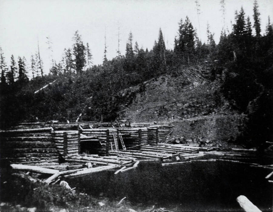 Potlatch Lumber Company's Camp 7 on lower Moose Creek, near Bovill, Idaho.