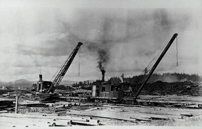Maggie pushes her companion loader, Maude, forward to a working site.