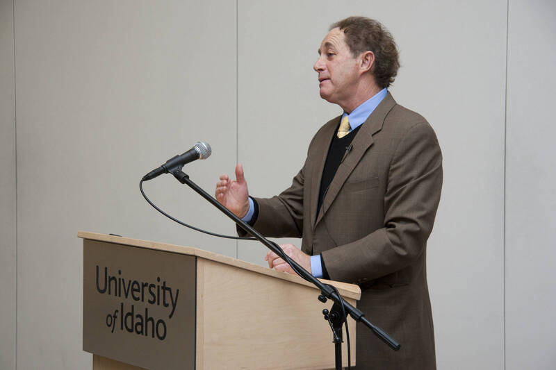 Photograph  5 of David Adler's Colloquium Talk 'Governing in an Era of Crisis: The Rule of Law and Emergency Powers.' David Adler is James A. McClure Professor and Director, McClure Center for Public Policy Research. Pictured: David Adler.
