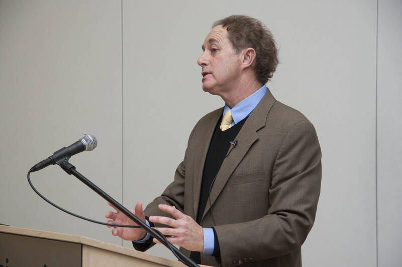 Photograph  6 of David Adler's Colloquium Talk 'Governing in an Era of Crisis: The Rule of Law and Emergency Powers.' David Adler is James A. McClure Professor and Director, McClure Center for Public Policy Research. Pictured: David Adler.
