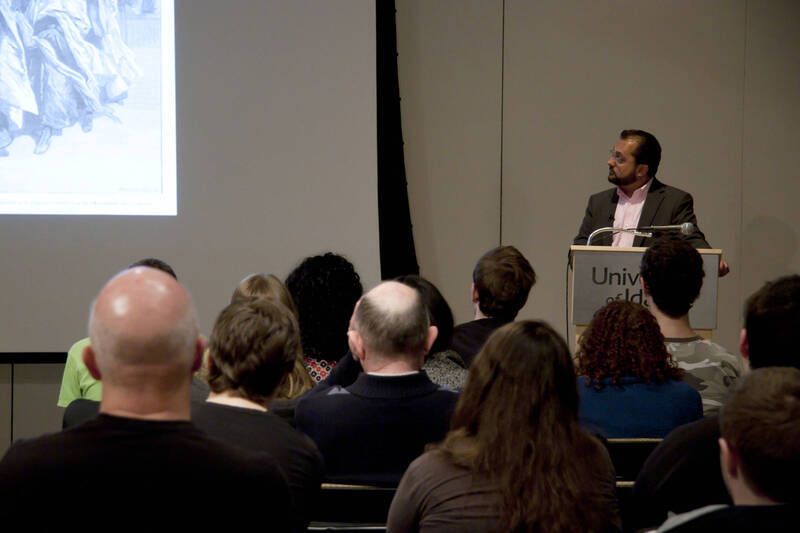 Photograph  6 of Marco Deyasi's Colloquium Talk 'Community Without Borders: Symbolism, Theosophy, and Anti-Colonialism in France, 1880-1910.' Marco Deyasi is Assistant Professor of Art and Design. Pictured: Marco Deyasi.