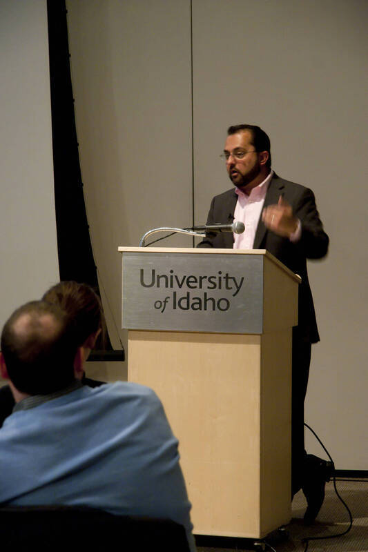 Photograph  7 of Marco Deyasi's Colloquium Talk 'Community Without Borders: Symbolism, Theosophy, and Anti-Colonialism in France, 1880-1910.' Marco Deyasi is Assistant Professor of Art and Design. Pictured: Marco Deyasi.