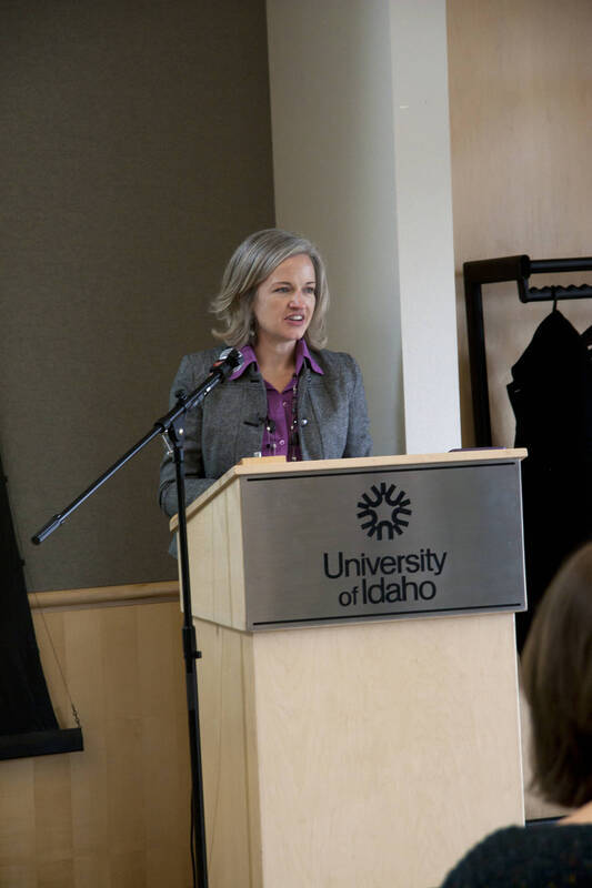 Photograph  1 of Heather Gasser's Colloquium Talk 'Social Justice and Feminist Leadership: Sharing the Unique Perspectives and Universal Concepts.' Heather Gasser is Director, UI Women's Center. Pictured: Heather Gasser.