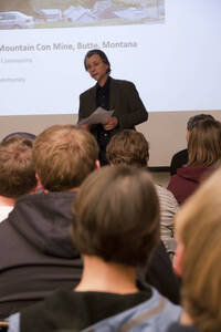 Photograph  5 of John Mihelich's Colloquium Talk 'Is Good Enough, Good Enough? Cultural Imagination and Human Capacities for Self, Other and Community.' John Mihelich is Chair and Associate Professor of Anthropology and Sociology. Pictured: John Mihelich.