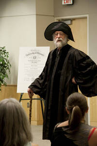 Photograph  9 of Dan Edwards's Colloquium Talk 'The Unique vs. The Universal: the Final Round.' Dan Edwards is Associate Professor of Physical Chemistry. Pictured: Dan Edwards.