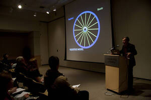 Photograph  4 of Sanford Eigenbrode's Colloquium Talk 'Notes from a Basically Applied Scientist.' Sanford Eigenbrode is Professor of Chemical Ecology and Chair of Entomology. Pictured: Sanford Eigenbrode.