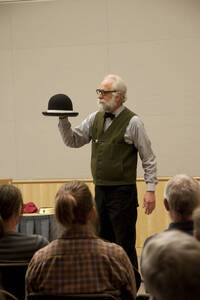 Photograph  16 of Dan Edwards's Colloquium Talk 'The Unique vs. The Universal: the Final Round.' Dan Edwards is Associate Professor of Physical Chemistry. Pictured: Dan Edwards.