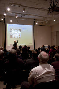 Photograph  8 of James Foster's Colloquium Talk 'Why the classics matter: ancient Greece and the modern university.' James Foster is Professor of Biology and Computer Science. Pictured: James Foster.