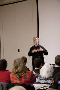 Photograph  12 of James Foster's Colloquium Talk 'Why the classics matter: ancient Greece and the modern university.' James Foster is Professor of Biology and Computer Science. Pictured: James Foster.