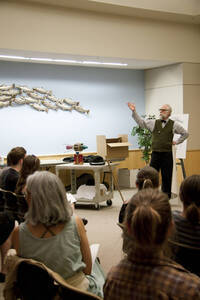 Photograph  19 of Dan Edwards's Colloquium Talk 'The Unique vs. The Universal: the Final Round.' Dan Edwards is Associate Professor of Physical Chemistry. Pictured: Dan Edwards.