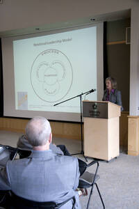 Photograph  8 of Heather Gasser's Colloquium Talk 'Social Justice and Feminist Leadership: Sharing the Unique Perspectives and Universal Concepts.' Heather Gasser is Director, UI Women's Center. Pictured: Heather Gasser.