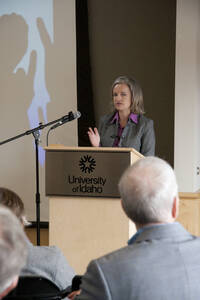 Photograph  12 of Heather Gasser's Colloquium Talk 'Social Justice and Feminist Leadership: Sharing the Unique Perspectives and Universal Concepts.' Heather Gasser is Director, UI Women's Center. Pictured: Heather Gasser.