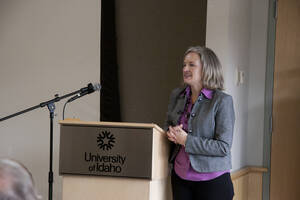 Photograph  13 of Heather Gasser's Colloquium Talk 'Social Justice and Feminist Leadership: Sharing the Unique Perspectives and Universal Concepts.' Heather Gasser is Director, UI Women's Center. Pictured: Heather Gasser.