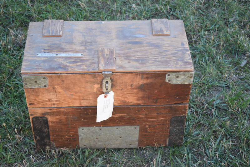 W.H. Bolles Trunk. In the days before gasoline drums, gasoline was sold in 5-gallon cans, two cans to a wooden box, for use in areas remote from service stations. These boxes were in common use among horse campers for carrying "the kitchen", as it was known. They fitted nicely into canvas pack saddle bags known as an alforjas (Spanish name) which were suspended from the pack saddle by leather loops. I reinforced them with metal strips, added covers and locks and used them when horse camping in Idaho, Wyoming, Washington, and Oregon.