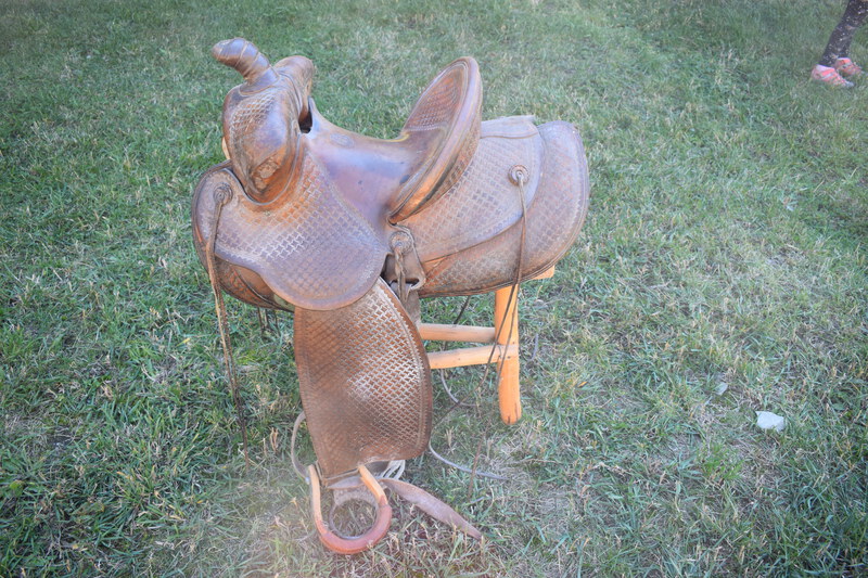 This saddle was custom made for Jess Taylor by the Hamley Saddle Co. in the 1930s. Donated by Dr. CC Johnson. Boise, Idaho.