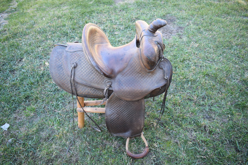 This saddle was custom made for Jess Taylor by the Hamley Saddle Co. in the 1930s. Donated by Dr. CC Johnson. Boise, Idaho.