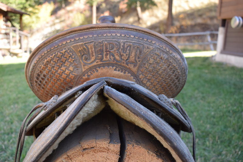 This saddle was custom made for Jess Taylor by the Hamley Saddle Co. in the 1930s. Donated by Dr. CC Johnson. Boise, Idaho.