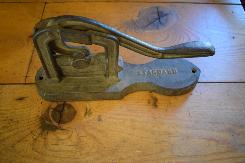 Standard cast iron tobacco cutter or knife