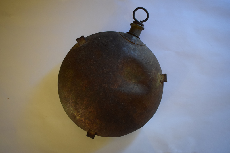 This metal canteen was found along Eagan Creek near Soldier Bar by Jess Taylor. It was used by one of the soldier who fought in the Sheepeater Campaign. It's origin is from the Civil War.